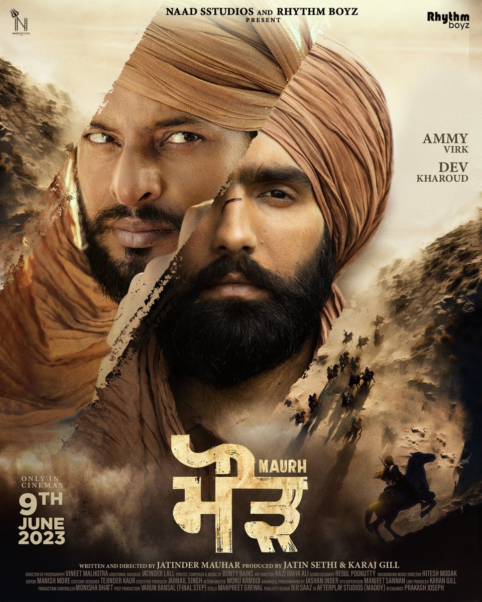 The wait is over !! The trailer of #Maurh is out today ✨ Stay Tuned! “MAURH” ਲਹਿੰਦੀ ਰੁੱਤ ਦੇ ਨਾਇਕ releasing worldwide on 9 June 2023 in cinemas only❤️ #MAURH @ammyvirk @DevKharoud @jatindermauhar @naadsstudios @SETHIJATIN #rhythmboyz @karajgill #officialgillznetwork