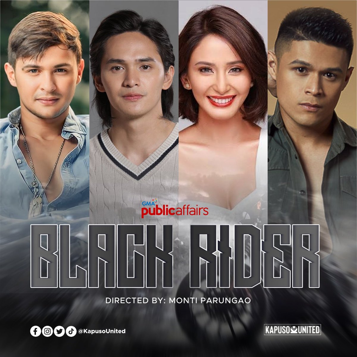 CONFIRMED: Katrina Halili and Jon Lucas will be joining Matteo Guidicelli and Ruru Madrid on 'Black Rider' an upcoming GMA Public Affairs series, directed by Monti Parungao. 🏍️

#BlackRider | @Rurumadrid8 @mateoguidicelli