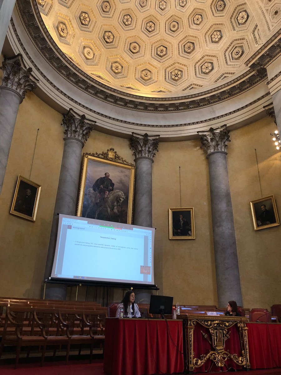 serena_stag's tweet image. Presenting our research on spontaneous perspective-taking in aging at #SIPI2023 in our beautiful Aula Magna at @unipv. Thank you @LabPsIunipv for the opportunity. @LecceSerena @rosi_alessia