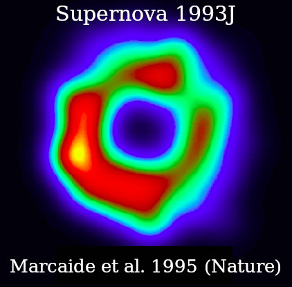 imartividal's tweet photo. Las supernovas de colapso gravitatorio, como la que se detectó hace poco en M101, molan muchísimo; pero aún molan más si emiten en radio. ¿Por qué? Pues porque, solo unas semanas después de explotar, ya podéis VER la expansión de la onda de choque. ¿Os lo enseño? ¡DENTRO HILO! https://t.co/Thw1RIcz3X