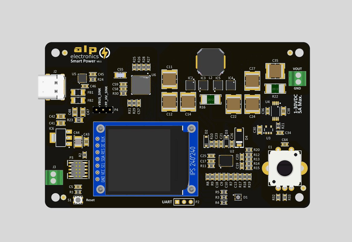 Just another design we have made ⚡🚀
SmartPower - USB-C to DC output device. It has a buck-boost controller and USB-PD controller on the board. The main controller is from Atmel, SAMD51 ARM Cortex M4.

🔗 Learn more about our services: alpelectronix.com/services/
#hardware #embedded