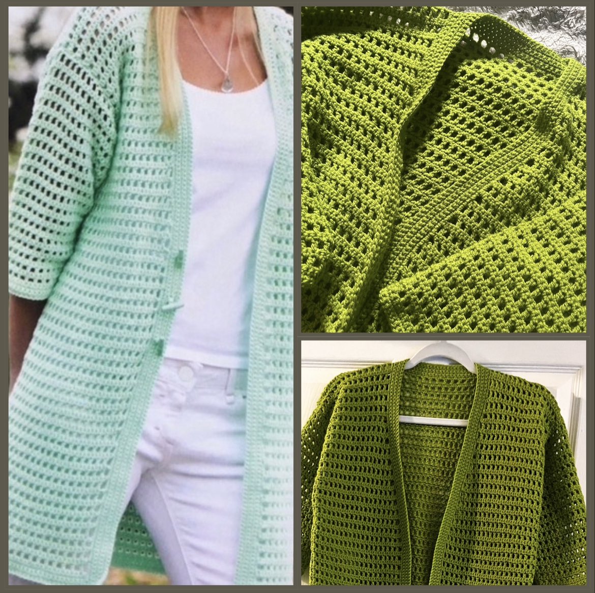 Crochet Longline Cardigan Pattern 💚🧶 #crochet #summer #cardigan #easypattern #yarn #crochetwear #MHHSBD #craftbizparty #wip #magic etsy.com/listing/103660…