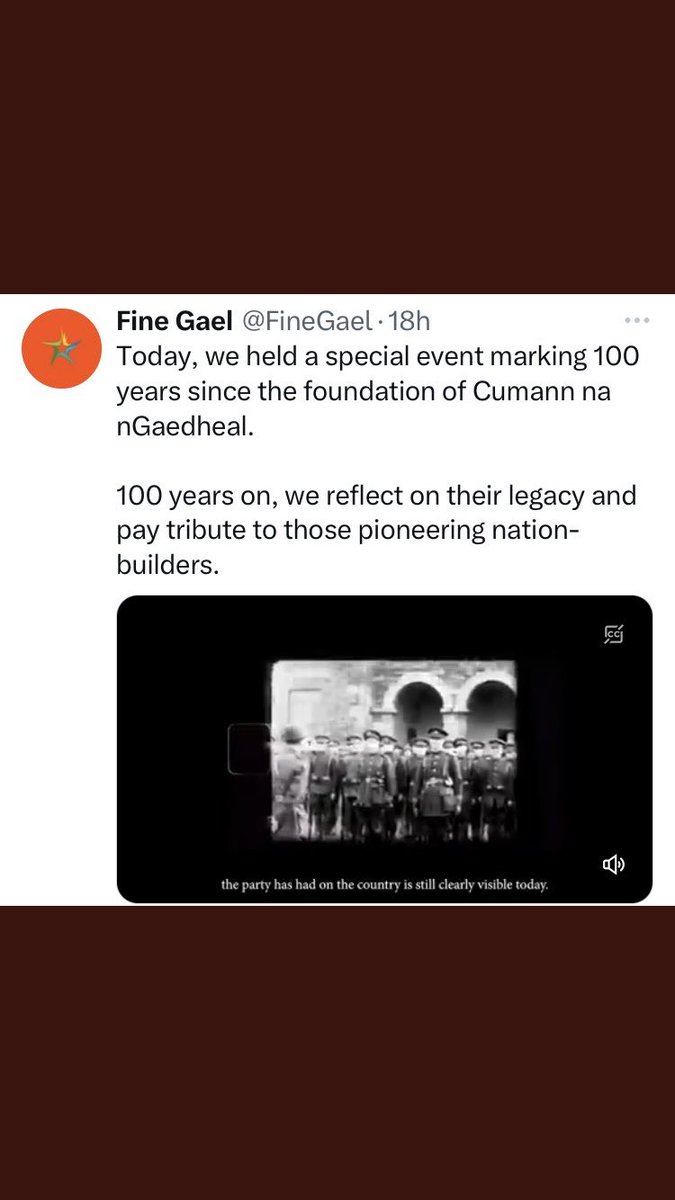 Cumann na NGaedheal were a crowd of counter revolutionaries who took weapons from British Imperialism to crush the Irish revolution and in the 30s linked up with the fascist Blueshirts to form Fine Gael. Put the Bishops in control of eduction health & social care enough said.