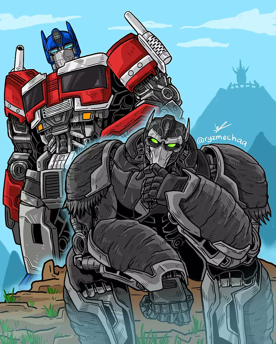 Truck and monkey. Together, STRONG. 

#Transformers #riseofthebeasts #autobots #maximals #optimusprime #optimusprimal