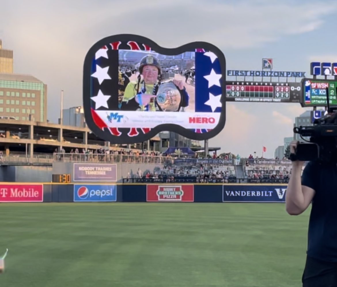 BittburgerSr's tweet photo. Humbled and Honored to be recognized at the Nashville Sounds game alongside my fellow FUBAR Supporters Group members for our service and for the work weโre doing in the Veteran Community. โค๏ธ๐ค๐๐๐ซก @FUBAR_SG @nashvillesounds @NashvilleSC #EveryoneN #Fubar4Life #22aDay #SuicideAwareness