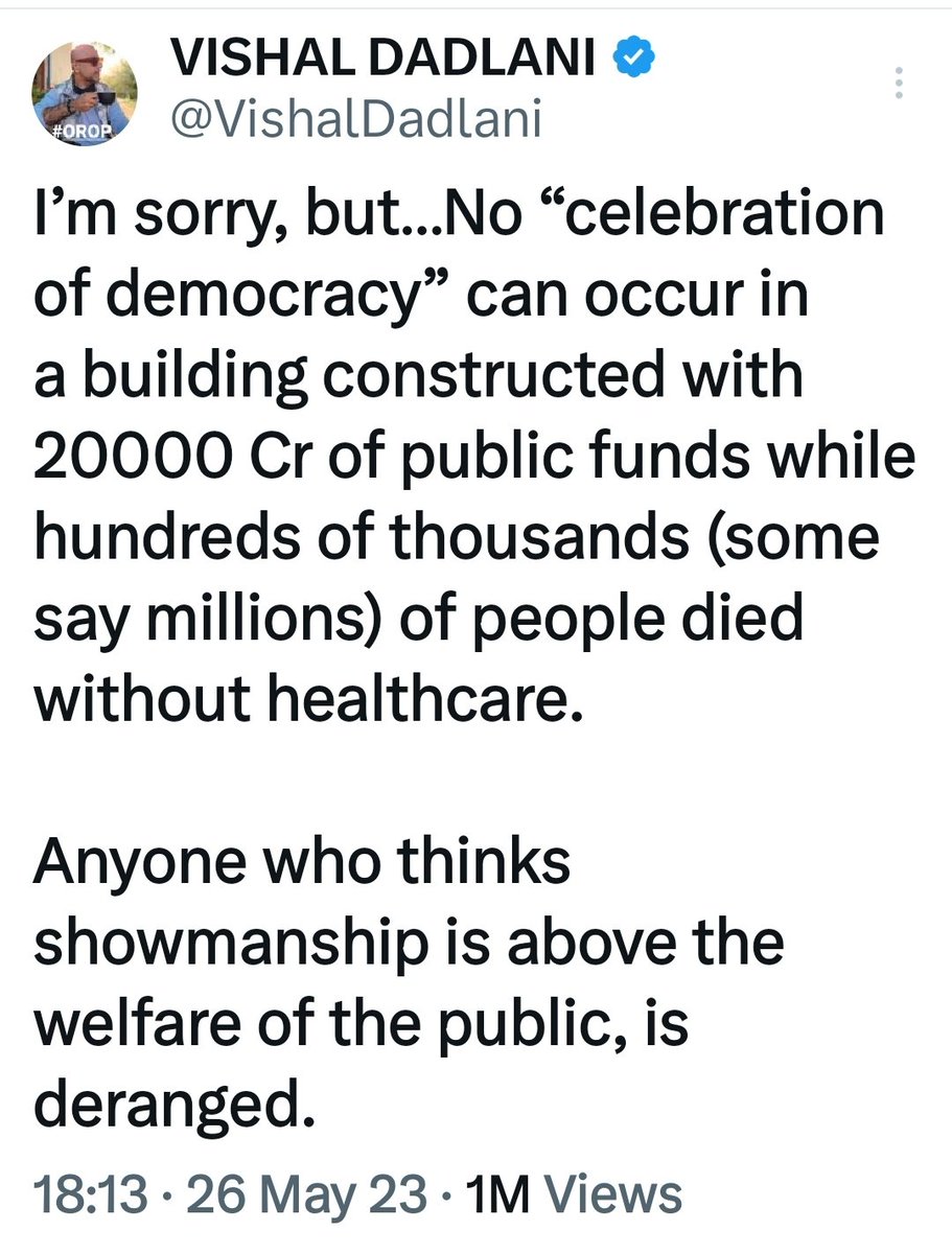 Someone tell this joker that the Parliament building has been made at a cost of ₹862 crore, NOT ₹20000 crore as he is claiming.

And what he calls a 'wastage' will infact save public funds worth ₹1,000 crore anually, that the govt spends to rent office space for various…