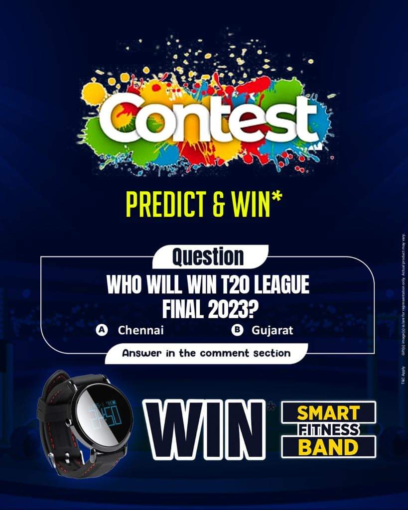 CONTEST ALERT!! Participate & Win. Follow the Rules* 1. Follow MY FM twitter handle 2. RT This Tweet 3. Tag 5 People on the post 4. Reply on the Post with Answer 5. Like this Tweet T&C Apply* #ContestAlert #contestlovers #ContestIndia #cricket #IPLonJioCinema #IPL2023Final