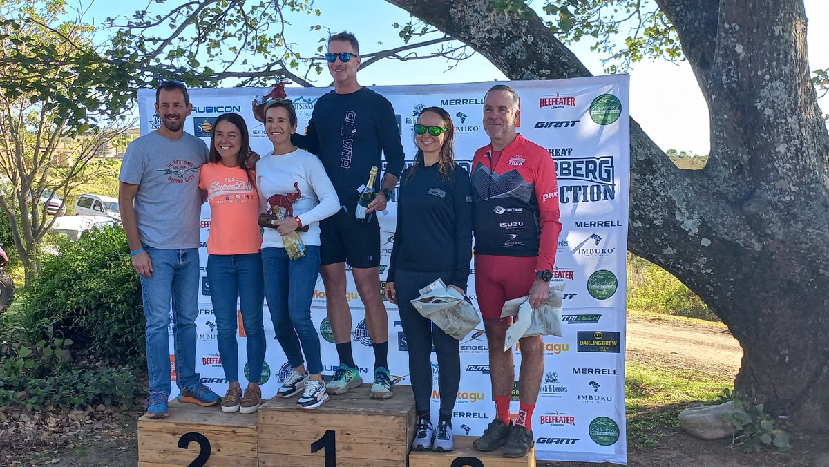 MIXED WINNERS | Way to go, Willimotts! Husband and wife team Mark and Gail stand at the top of the podium as overall victors in the mixed pair category. 🥇#GZT2023