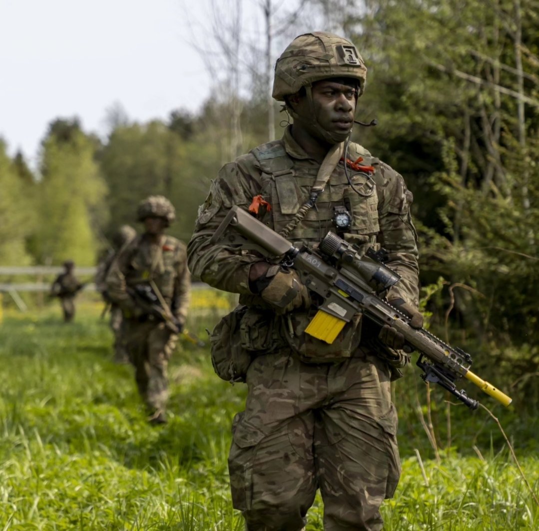 Included in the Light Dragoons Battlegroup on Ex SPRING STORM: @4SCOTS_Main, @RAnglians. Exercising against: @ChurchillsOwn, @RiflesRegiment, @LegionEtrangere, @ArmyAirCorps Alongside 14,000 Estonians and soldiers from other NATO nations. #strongertogether