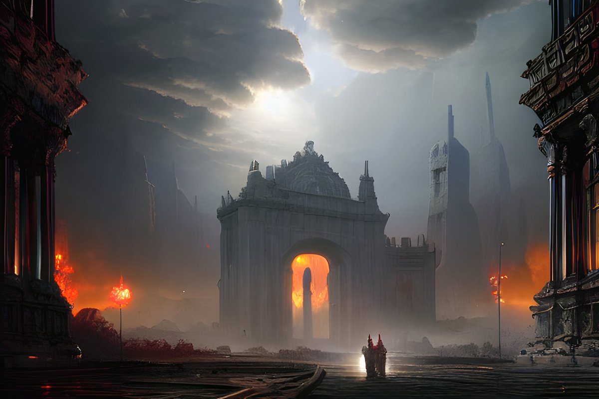 The fall of the kingdom of Kilsharra
Made with <a href="/Pixelz__ai/">Pixelz.AI</a> 
.
.
 #digitalart #pixelz #generatedart #aidigitalart #aigenerativeart #aiart #aiartwork #digitalartist #digitalcommunity #aiartgallery #pixelzai #aiartificialintelligence #kilsharra #fantasy #cityruins