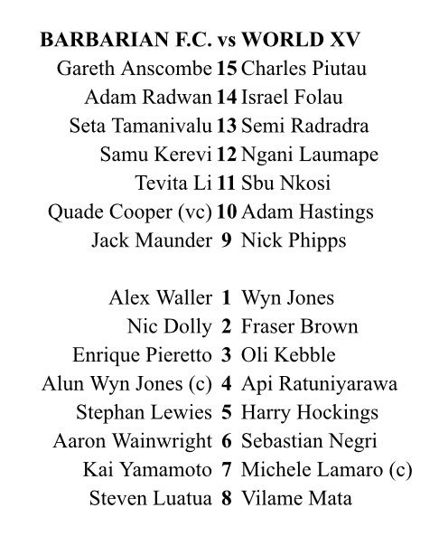 QuantumLawSport's tweet photo. Good luck to @AdamRadwan97 &amp; @Barbarian_FC in this afternoon’s clash with the #WorldXV at @Twickenhamstad #Baabaas https://t.co/jPC3j2i7Qt