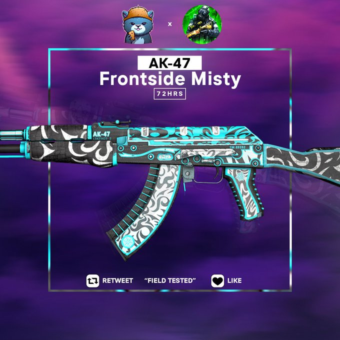 ❗Giveaway❗

🎉AK-47 | Frontside Misty $15🎉

➡TO ENTER:

✅Retweet 
✅Follow Me & @DoozyXGod
✅Tag 1 Friend

⏰Rolling In 72 Hour's!⏰

#CSGO #CSGOGiveaway #giveaway #sponsored