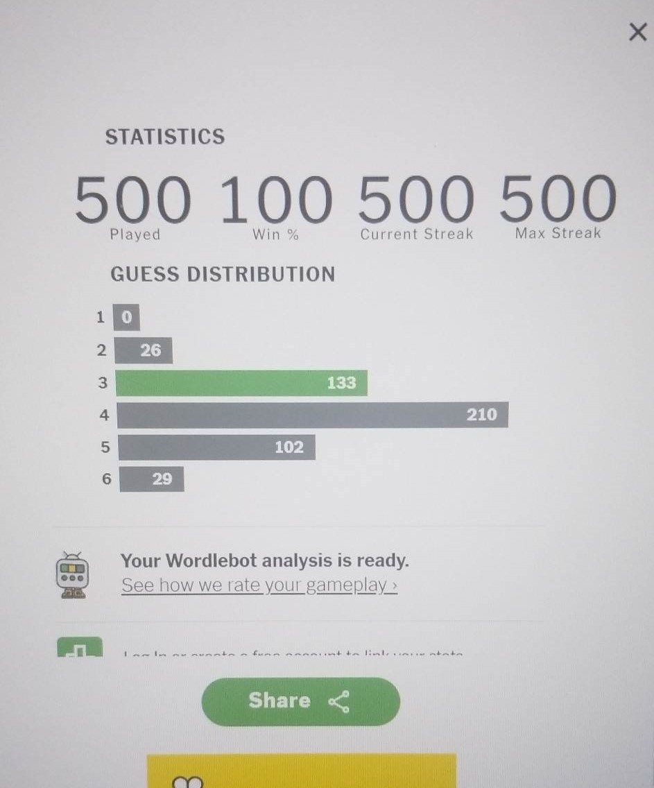 Wordle 708
So, this happened!