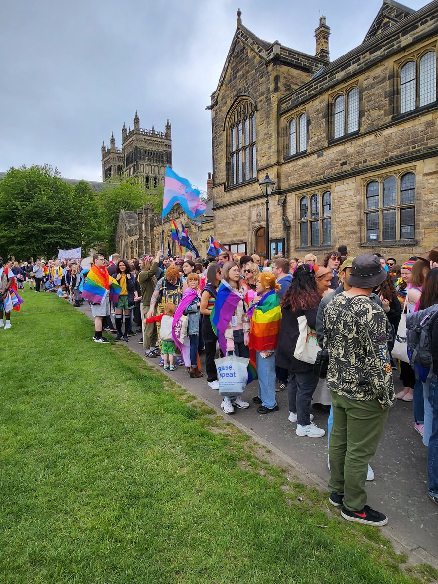<a href="/durham_uni/">Durham University</a> Colleges, Staff and Students all ready to set off and March as one in the <a href="/Durham_Pride/">Durham Pride UK</a> parade 🏳️‍🌈