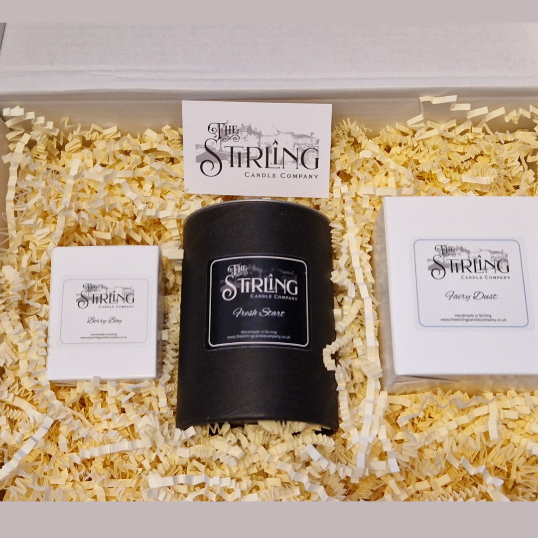 Gift box examples for some recent orders.

#thestirlingcandlecompany #visitscotland #ShopLocal #LocallySourced #ScottishCandles #HandmadeUk #stirling #visitstirling #mhhsbd #ukmakers