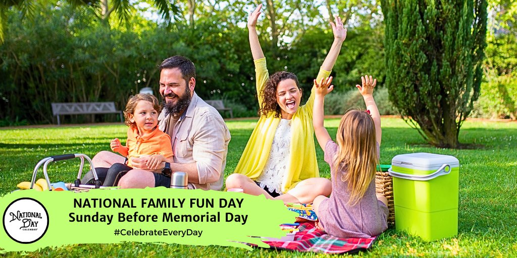 #FamilyFunDay reminds people to take a step back and do something fun together. We want everyone to enjoy the little things in life and family fun is a small way to relax, laugh, and unwind and #CelebrateEveryDay. nationaldaycalendar.com/national-famil…