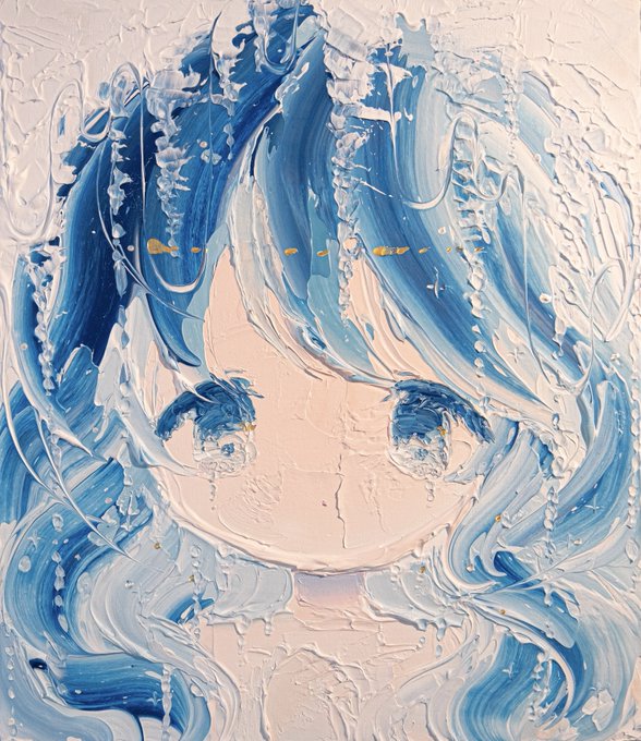「blue hair waves」 illustration images(Latest)
