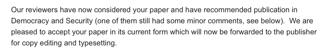 Accepted without revisions. I thought it never happens! 

New research on @terytorialsi is coming soon.