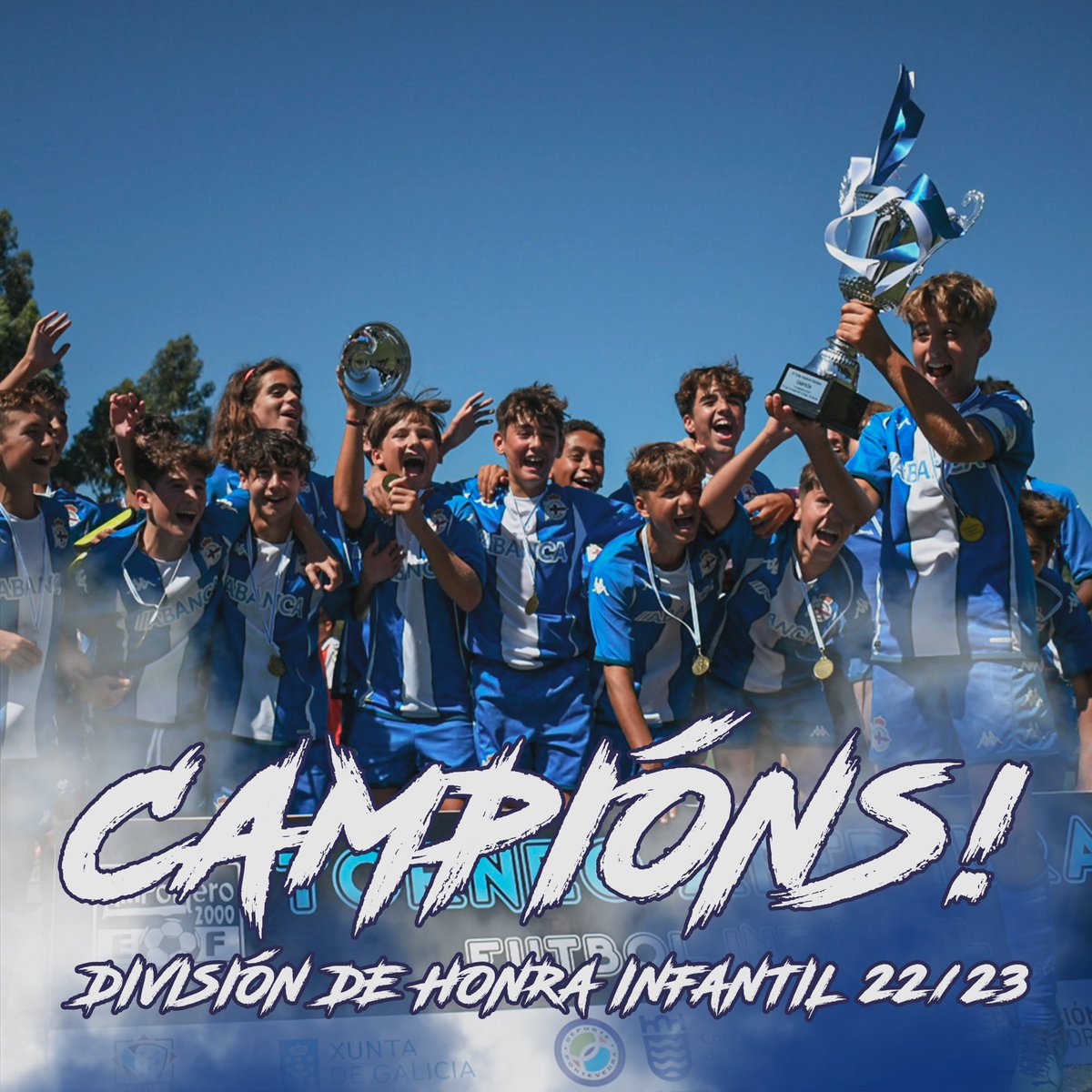 🏆💙 CAMPIÓNS!

Infantil A 4 - 1 RC Celta
⚽️ Iker Rozada, Borja Díaz (2) e Gael.

Noraboa, rapaces ⚪️🔵