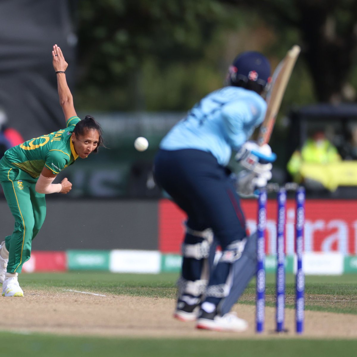 Can you guess the batter, Shabnim Ismail is bowling to? 🧐

#CWC22 #CricketTwitter