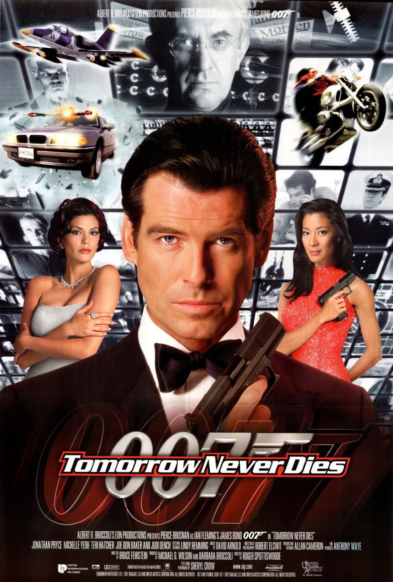 #nowwatching Tomorrow Never Dies for #donateanotherday , 2nd Bucks Fizz poured , had some curry for lunch with a coffee, first Vesper to be created when Q appears in Hamburg.