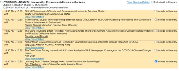 Presentation time for me today at #Ica23. Join us at 10:30 to talk about environmental issues in the news @ICAEnviroComm. Looking forward to it!