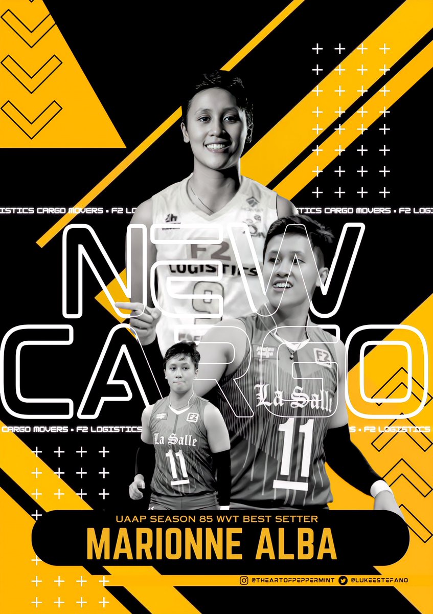 A New Arsenal for the F2 Logistics Cargo Movers 🚚💛 UAAP

SEASON 85 WVT Champion 💚🏹 and a Best Setter, Best Server and also a Finals MVP. Let's all welcome Mars Alba 💛🚚

#LetsMoveNow #F2LogisticsCargoMovers #F2Fortified2Fight