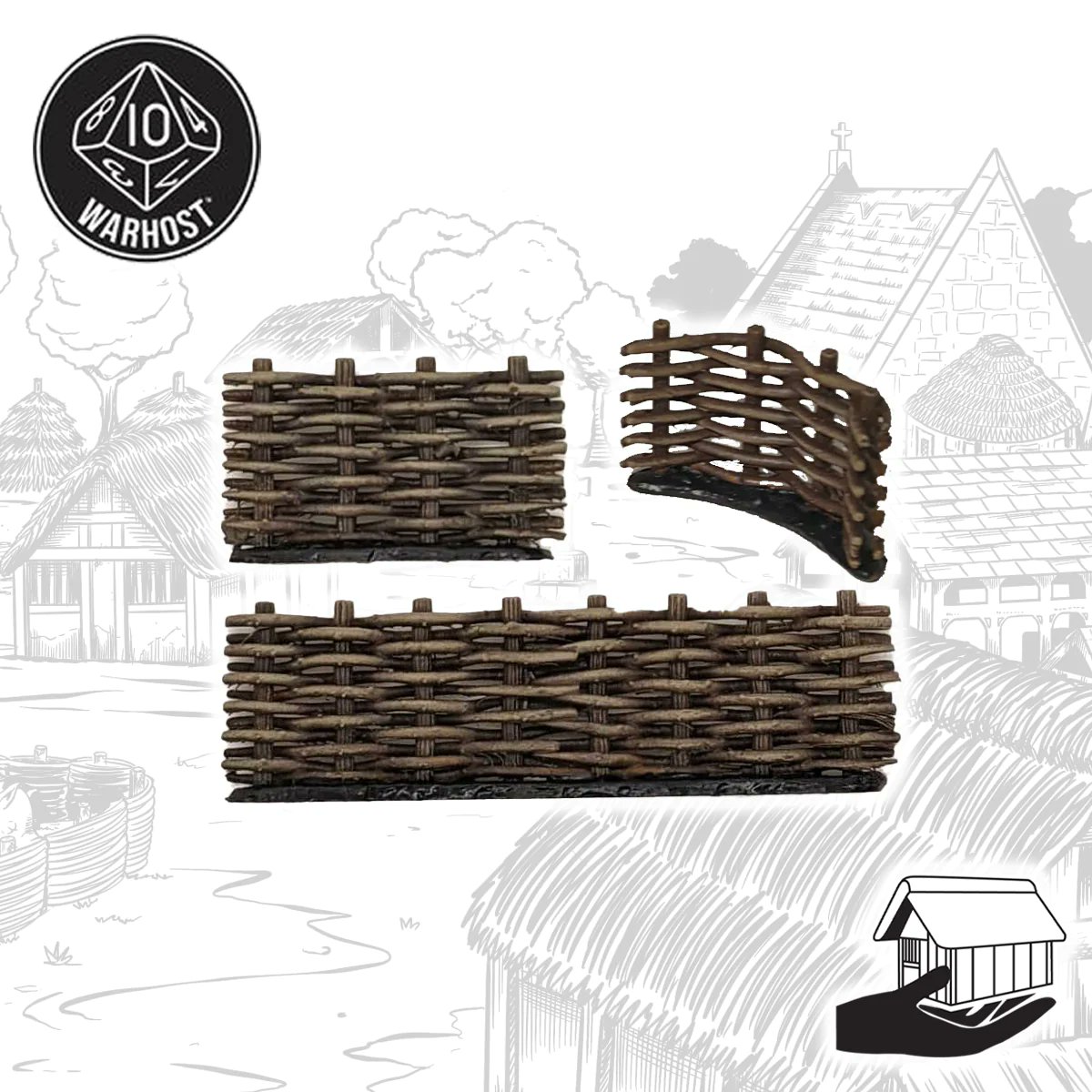 •Wattle Fences•
Remarkably sturdy for such a simple construction
rebrand.ly/dxb1guf
#BaronsWar #Medieval #13thCentury #Outremer #footsore #footsoreminiatures #SPG #wargaming #warmongers #gaming #minwargaming #tabletopgames #miniatures #figures