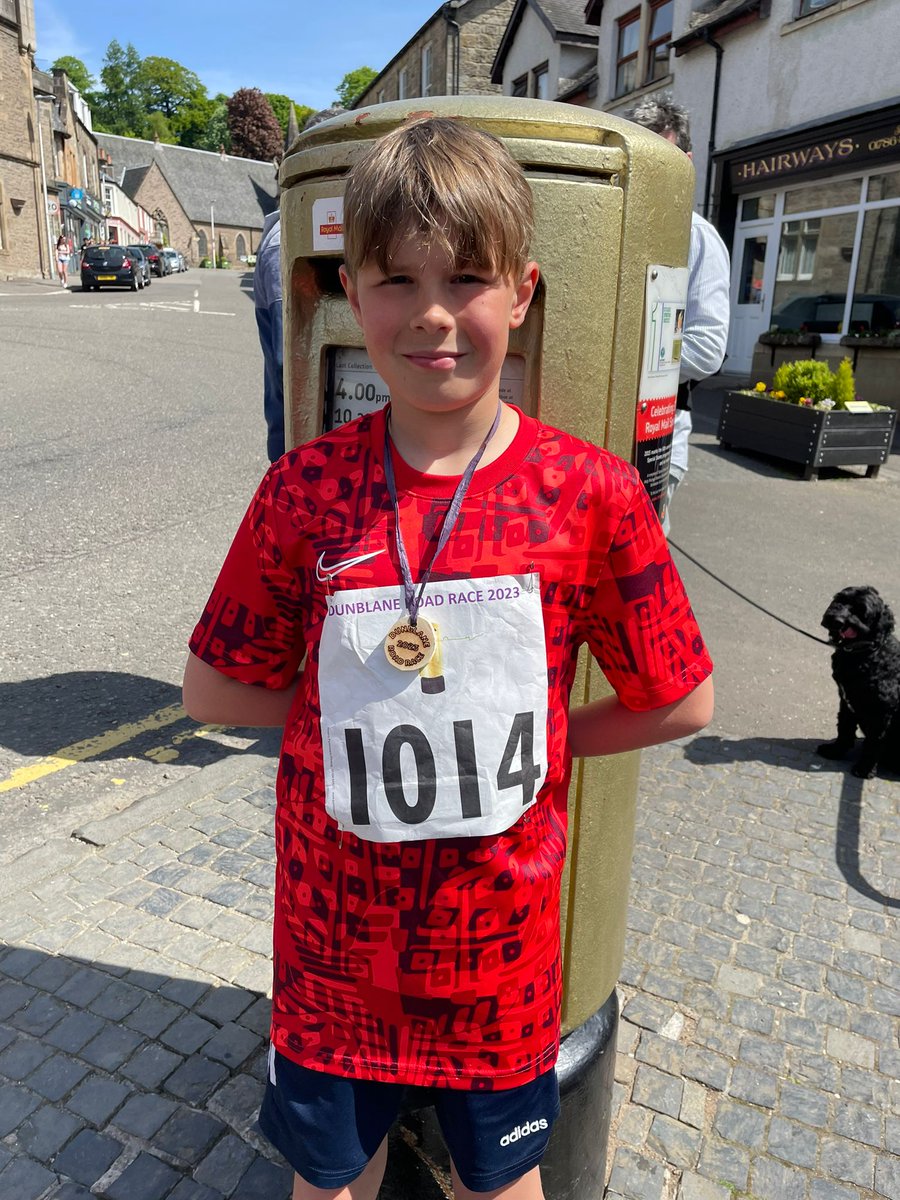 A huge congratulations to this P7 pupils who came 5th in the under 13's race at the Dunblane Road Race! #proud #widerachievement