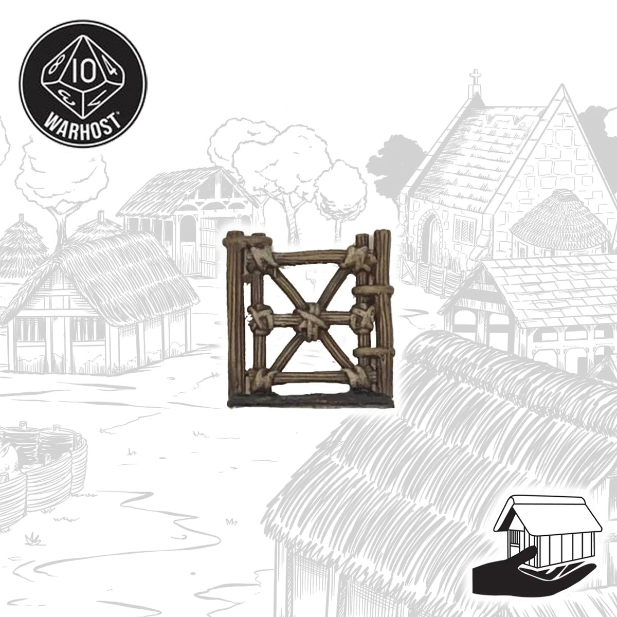 •Wattle Gate•
Stops the livestock escaping while allowing you access, genius
rebrand.ly/6kh66ad
#BaronsWar #Medieval #13thCentury #Outremer #footsore #footsoreminiatures #SPG #wargaming #warmongers #gaming #minwargaming #tabletopgames #miniatures #figures