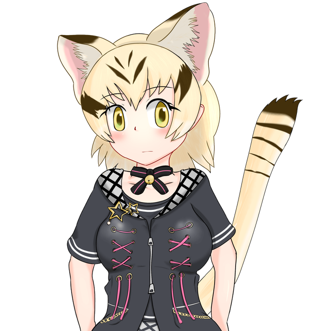 お察しの通り(?)水着絵から起こした🎸🐱おスナ立ち絵 