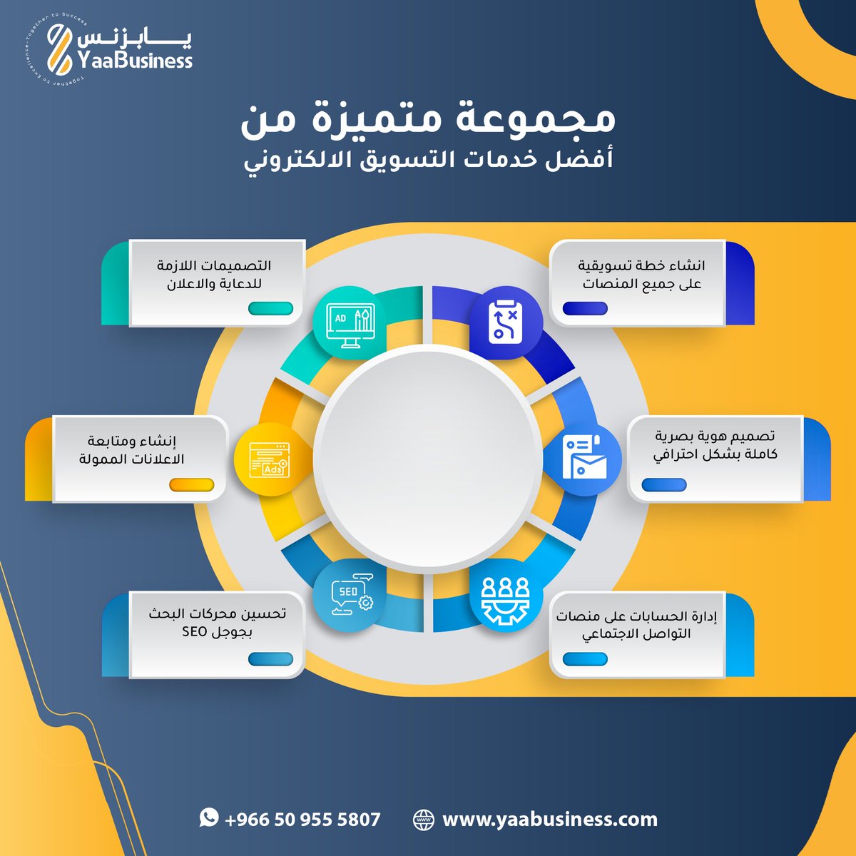 احصل الان علي مجموعة متميزة من أفضل خدمات التسويق الالكتروني من منصة يابزنس 📈
لحجز استشارة مجانية:
wa.me/966509555807