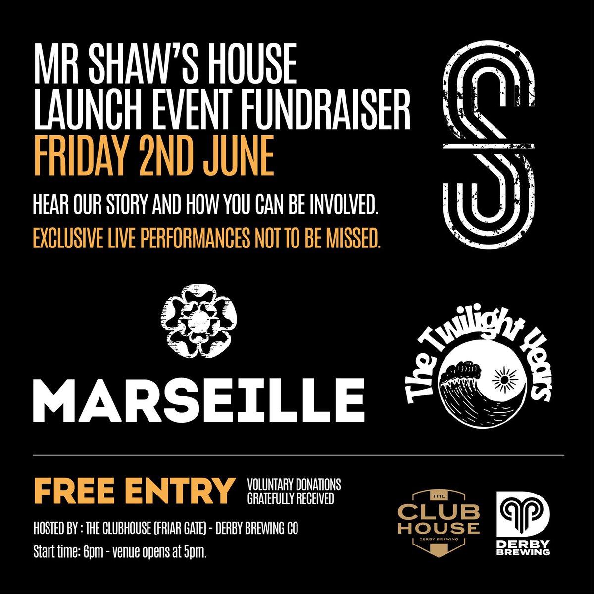 Have a great Sunday evening and great BH Monday. 

MrShaws House will be closed tomorrow for some family time (and rest) 

We will release our opening times for the week and moving forward.

Don’t forget it’s our big fund raiser launch party at the Club House next Friday 2nd June