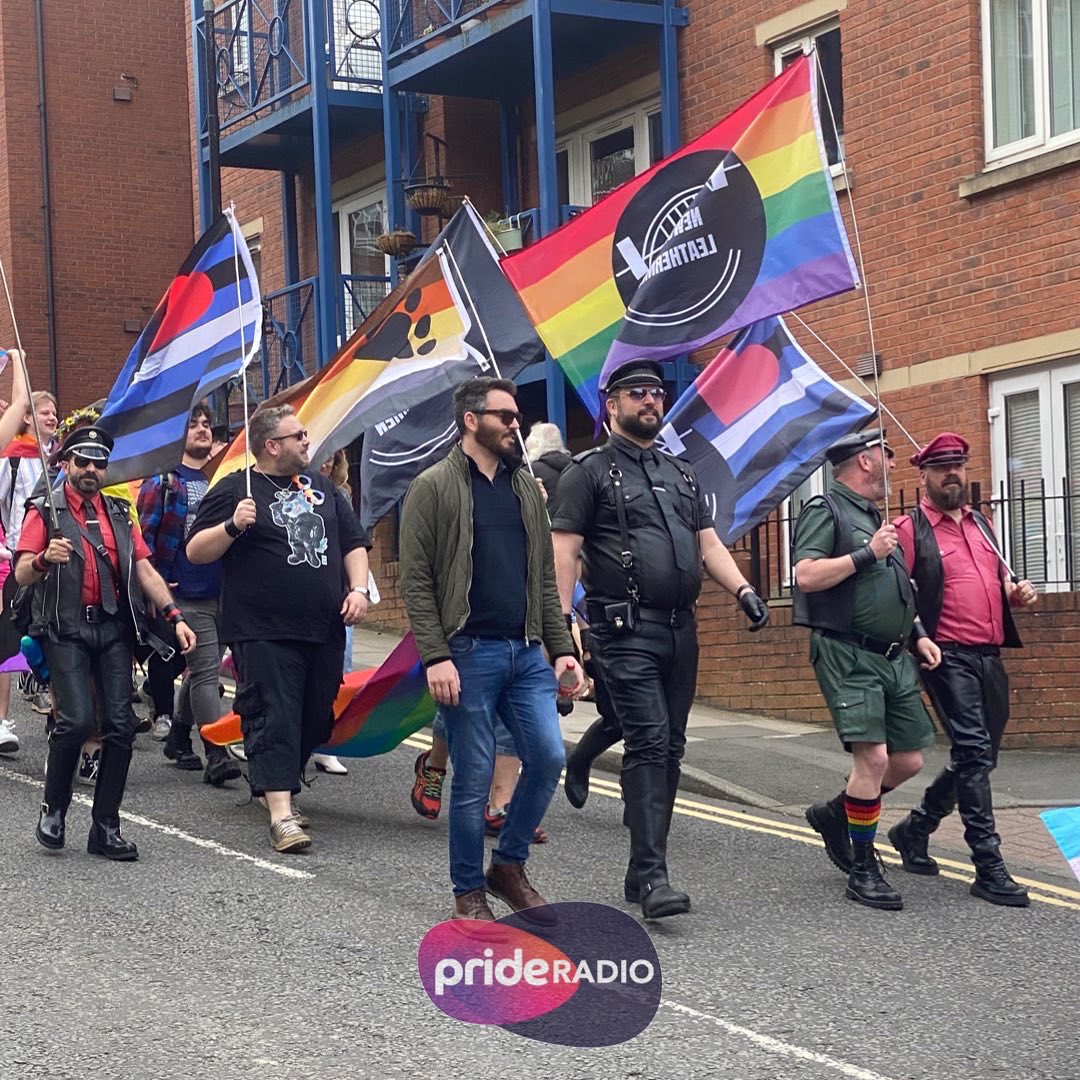 A picture from @my_prideradio at @Durham_Pride #leathercommunity #leatherontour #kinkcommunity #kinkbelongsatpride #fetishbelongsatpride #pride #durhampride #newcastleleathermen