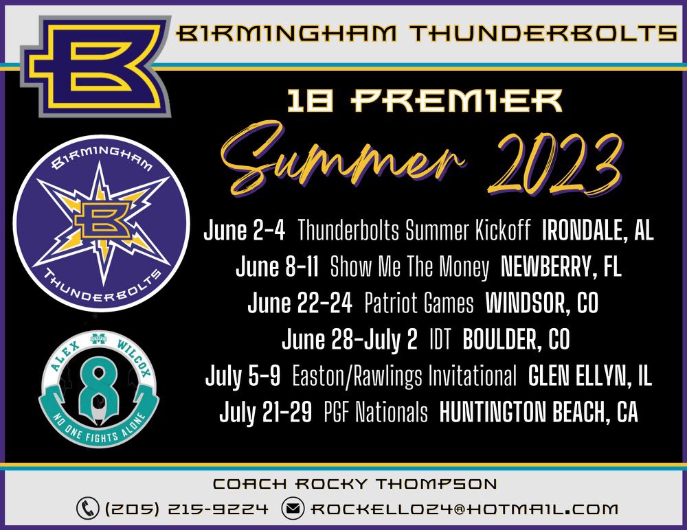 Can’t wait for this summer!!! <a href="/thunderbolts18p/">Birmingham Thunderbolts 18 Premier Team</a> <a href="/e_newellcoach/">Eric Newell</a>