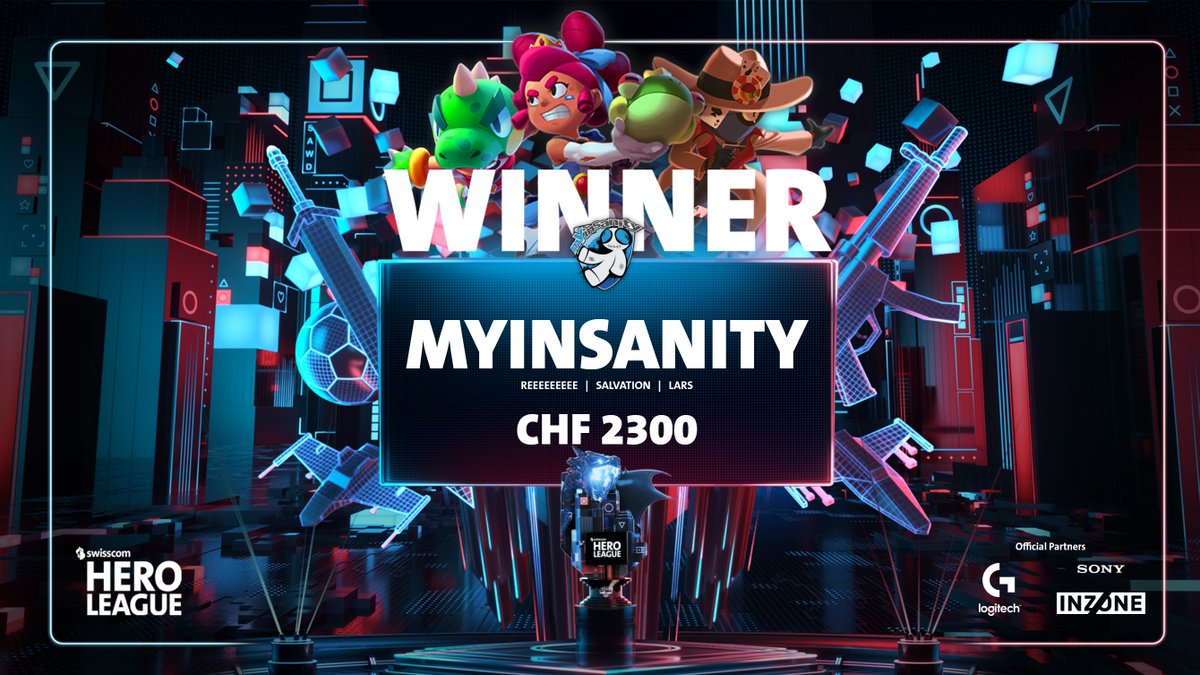 🏆 Breaking News 🏆

With unstoppable skills and dedication, @myinsanityCH won this season and are your new #BrawlStars champs! 🤯

🎮 What's your favorite moment from this #SwisscomHeroLeague season? Share your highlights! 👀💥