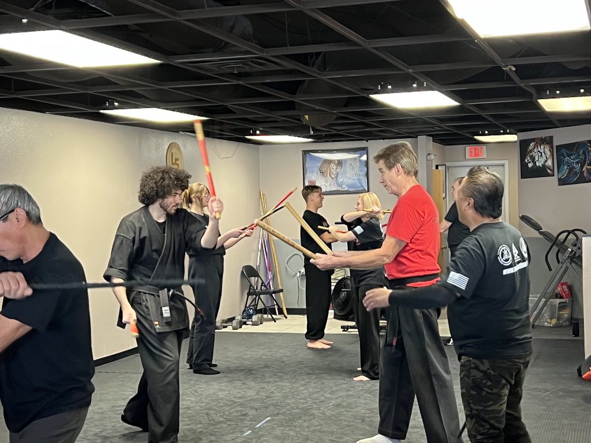 CombatFMA's tweet photo. Stick Disarm and Attack Seminar happening now. Fun! 😁 https://t.co/UQzl3CFANP