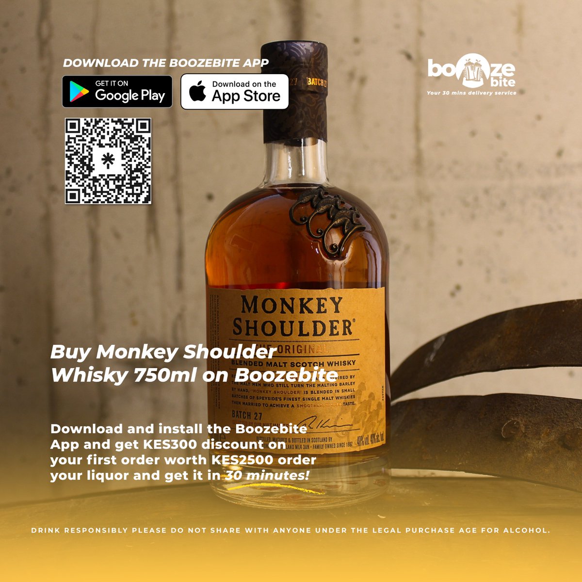 AllanNyash's tweet photo. Buy monkey shoulder whiskey 750ml on @boozebite Download the app https://t.co/64OpfoGesZ
piga order and have your drinks delivered at your doorstep within 30 minutes..
#BoozeBite #Boozebitedelivers https://t.co/aX5nxph4Gq