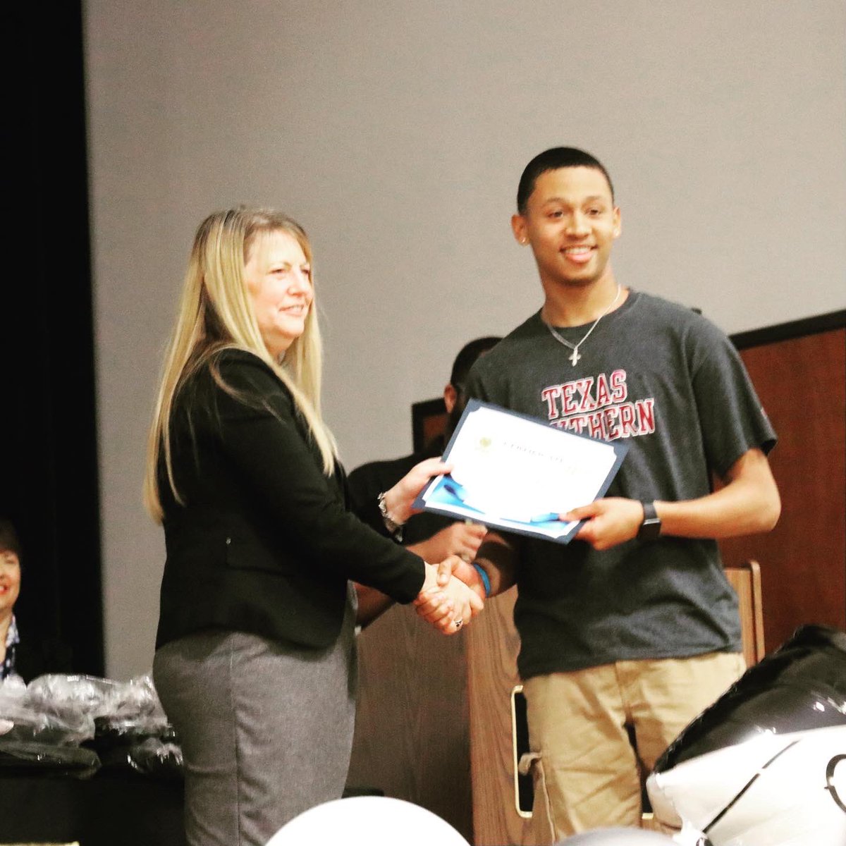 HaisPto's tweet photo. HAIS Senior breakfast: Class of 2023 students receiving AVID awards  @haisechs https://t.co/8HXS9cPJdU