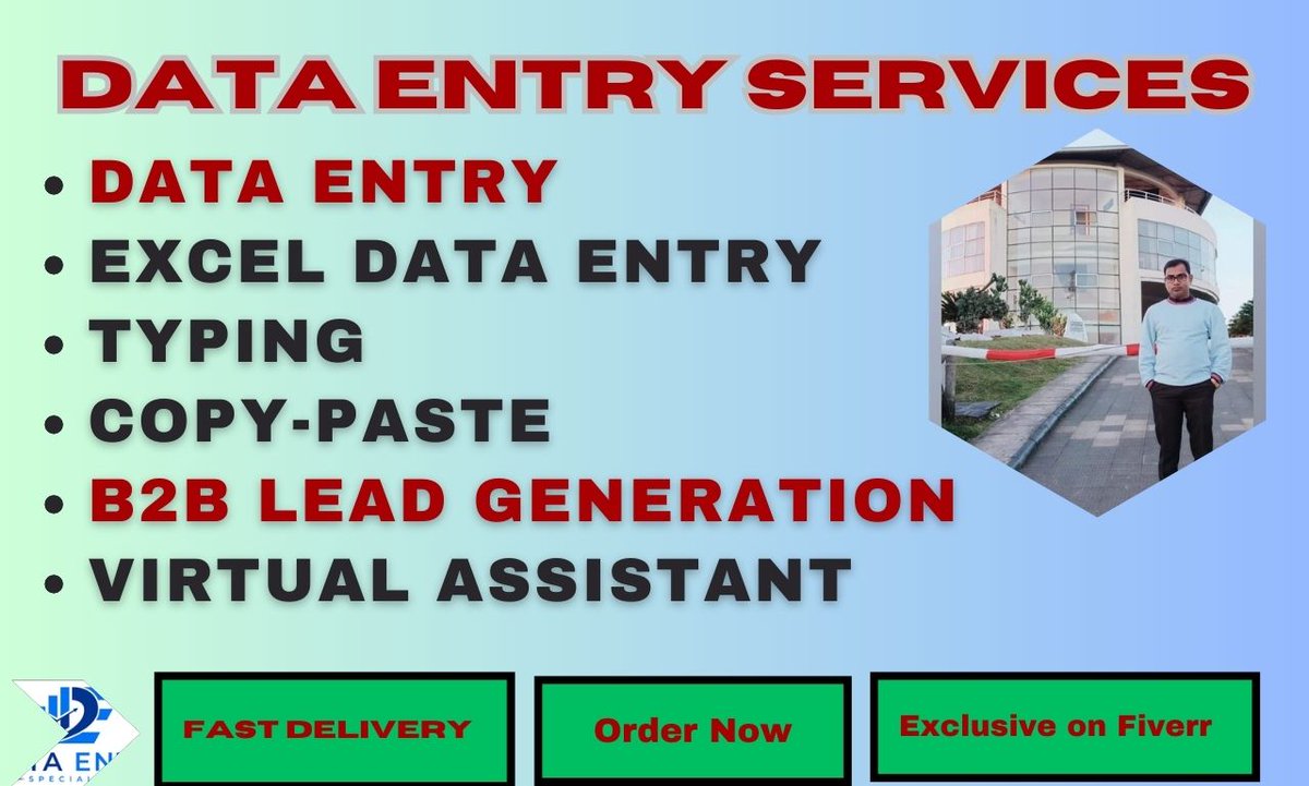 Miner_2023's tweet photo. I will do Data Entry Services, b2b lead generation for any business, and targeted leads https://t.co/zTS2q1Zx2g
#data #dataentry #b2b #research #virtualassistant #conversion #exceldataentry #copywriting #copypaste #google #like #shares #freelance #typingwork #typing https://t.co/hlxE9Hh2v0