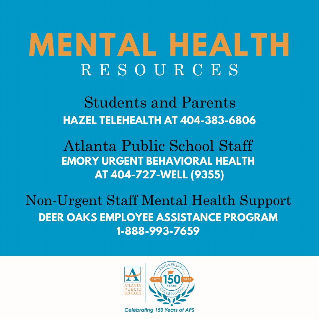 ATL Public Schools on Twitter "APS Family, early Sunday morning, two