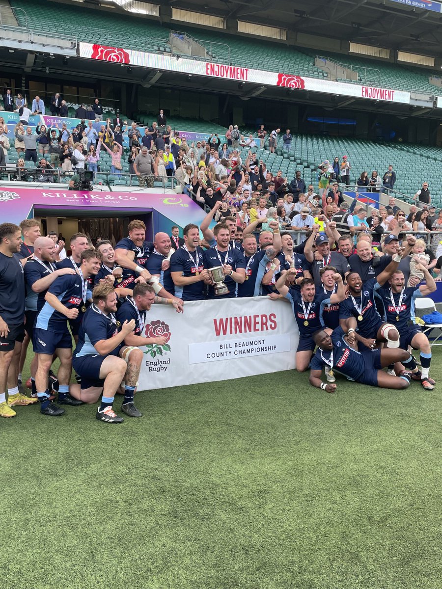 ⁦@KentRugby⁩ sponsored by ⁦@spitfireale⁩ and ⁦@ShepherdNeame⁩ winners of The Bill Beaumont County Championship at Twickenham today.