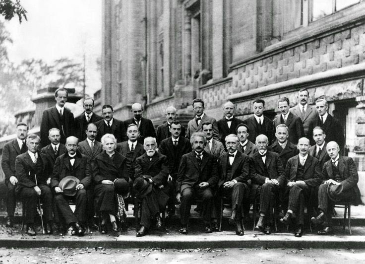 Arguably the most intelligent photo ever taken: 
Solvay Conference on quantum mechanics at the Institute International de Physique Solvay, Brussels, Belgium, in 1927. 17 of the 29 attendees were or became Nobel Prize winners.
