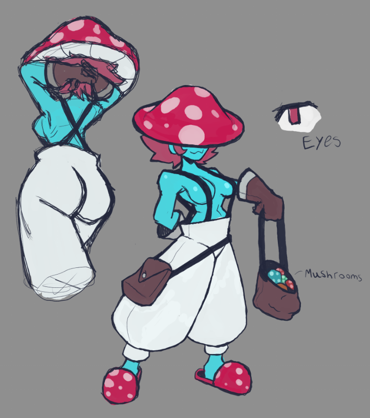 mushroom picker girl