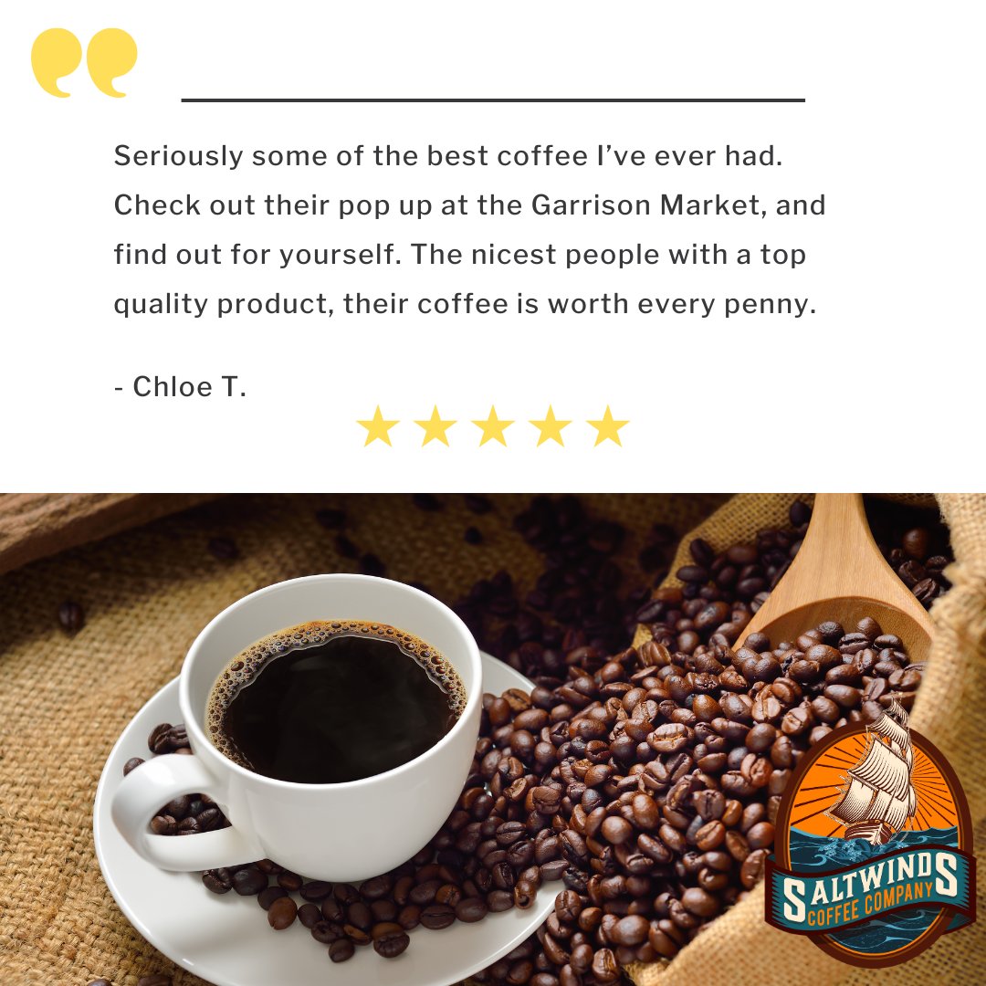 We're so grateful for all the incredible feedback from our wonderful customers! Be sure to stop by our amazing local retailers or online & get yourself a bag of Saltwinds today!
saltwindscoffee.com/find-us
 #LocalCoffee #FreshlyRoasted #CustomerAppriciation #AtlanticCanada