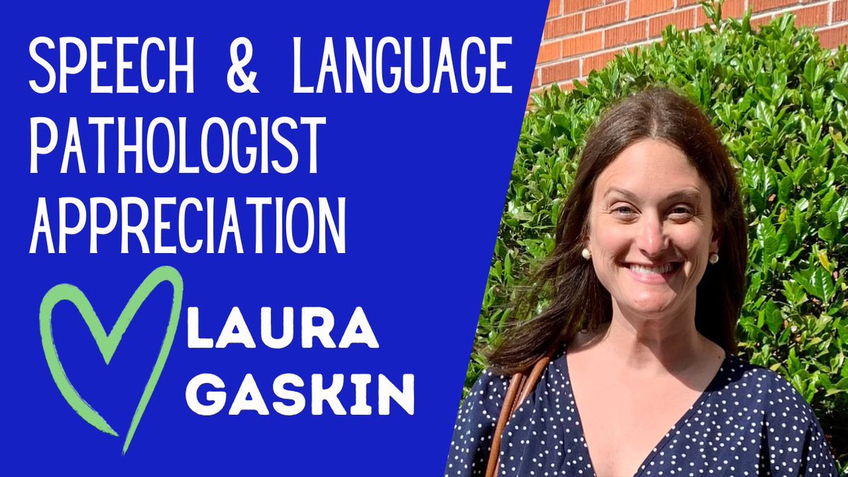 Our Speech Teacher, Mrs. Gaskin, is AMAZING! Speech & Language Pathologist Appreciation Day is in May. We are fortunate to be blessed with the best! Thankful for you, Mrs. Gaskin! @lauralamb11 https://t.co/o8ZcFqyc3p