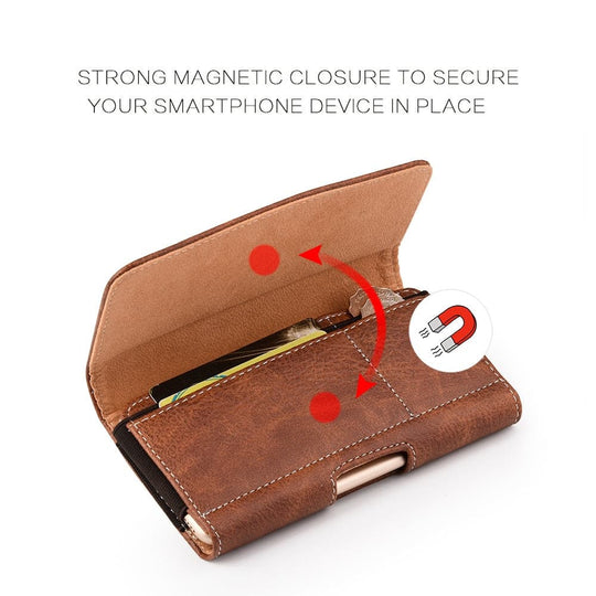 WebElectronique's tweet photo. Phone pouch case for iphone XS 11 Pro Max XR 8 7 6plus universal magnetic holster leather cover for huawei xiaomi cell phone bag https://t.co/LuKYP8e7jM