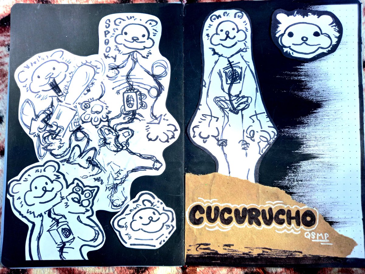 Have a cucurucho page I did some days ago, they are very silly and I love those mfs   #qsmpfanart #qsmp