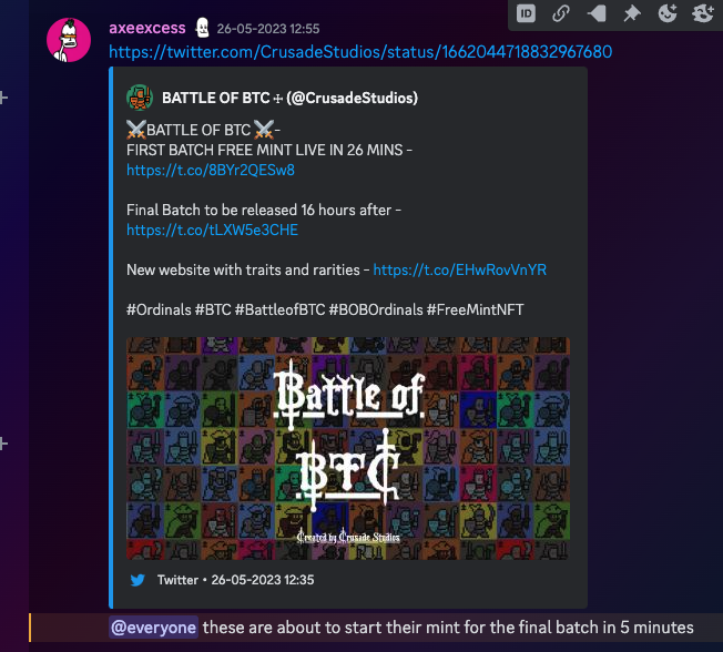 Free mint with 5 dollar inscription costs opens up at a 40 dollar FP

If you fading Ordinals you're missing out

If you're fading the derps you are still fucking missing out.

Our alpha callers DO NOT MISS EVER (except for when they do)