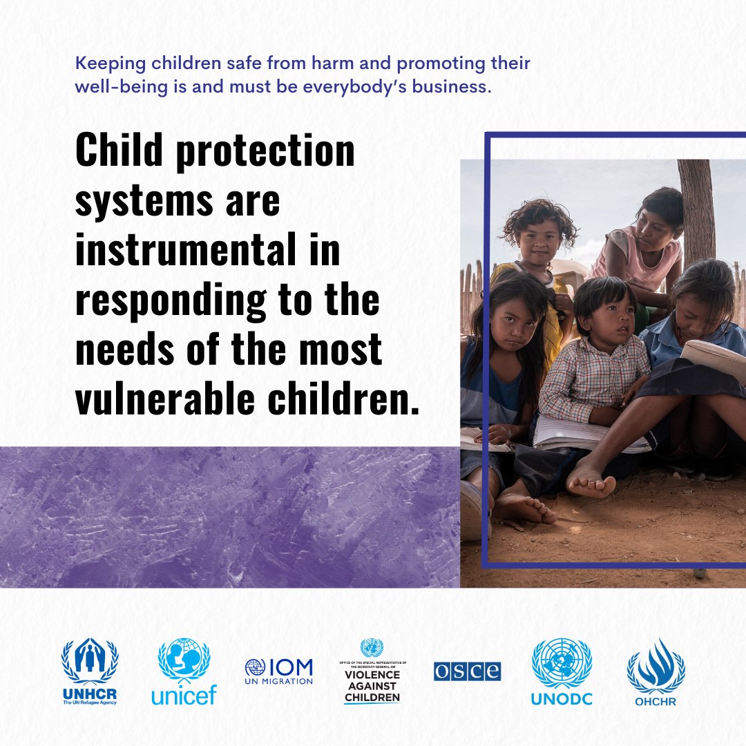 #Coordination is vital amongst relevant authorities, entities at national/sub-national levels, #CivilSociety, #InternationalAgencies &amp; #Governments to protect #DisplacedChildren from all forms of #Violence.

#UNitedForChildren

Learn more:
📖bit.ly/ProtectChildre…